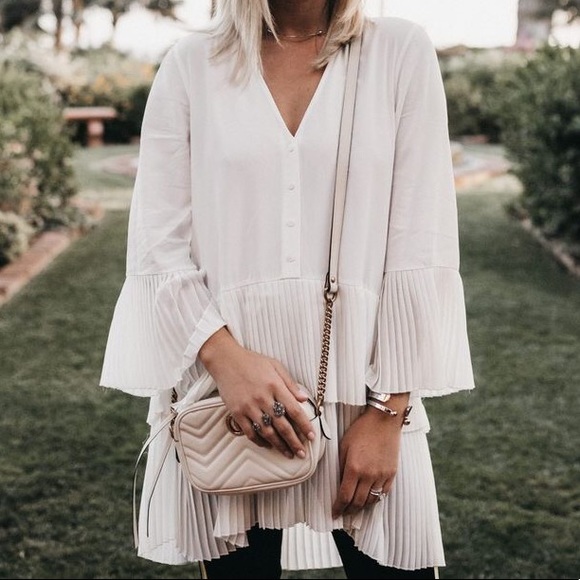 ZARA Pleated Ruffle Tunic/Dress - Picture 6 of 8